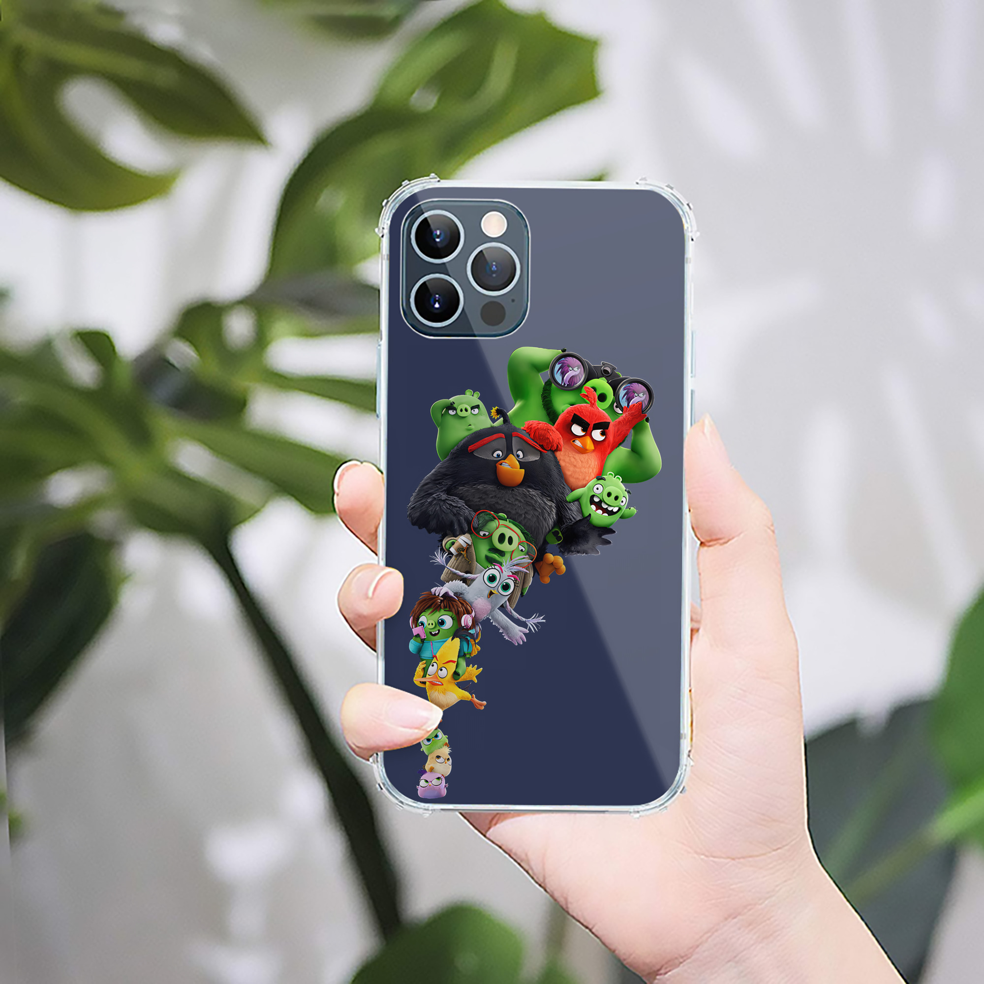 （画像用） Angry Birds アングリーバード 【iPhone 12シリーズ対応】透明スマホケース（クリアソフトケース）